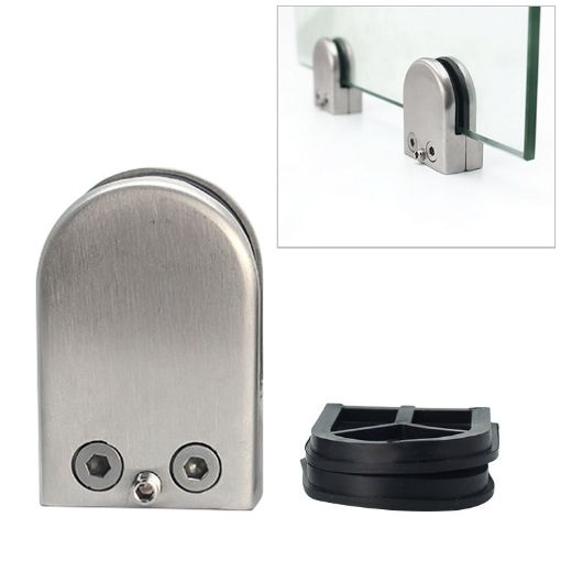 9-14mm Matte Polished 304 Stainless Steel Glass Wood Clamp Bracket - 1