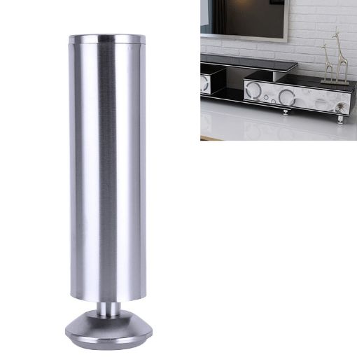 Stainless Steel Thick Column Sofa Cabinet Foot, 350mm Height - 1