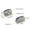 Glass Hinge, Open Hole Free, Brushed Surface, L, 8-10mm - 3