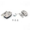 Small Brushed Glass Hinge for 3-7mm, Open Hole Free - 2