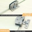 Small Brushed Glass Hinge for 3-7mm, Open Hole Free - 5