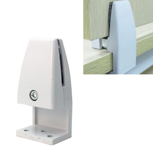 White L Shape Aluminum Alloy Office Desktop Screen Partition Clip - 1