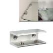 16mm Double Hole Aluminum Alloy Glass Fixing Clip, L - 1