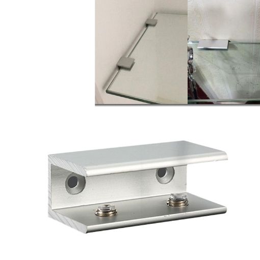 16mm Double Hole Aluminum Alloy Glass Fixing Clip, L - 1