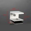 10 PCS 16mm Aluminum Alloy Glass Fixing Clips, Single Hole, S - 2