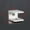 10 PCS 18mm S Aluminum Alloy Glass Fixing Single Hole Clip - 2