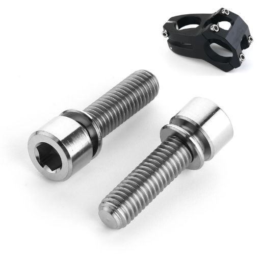 Titanium Bicycle Bottle Cage Screws M5 18mm, 6 PCS - 1