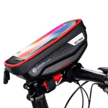 WILD MAN E1 Waterproof MTB Phone Bag Front Tube Bag (Red) - 1