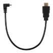 30cm 4K HDMI to Micro HDMI Angled Gold-plated Adapter Cable - 3