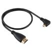 4K HDMI to Micro HDMI Right Angled Gold-plated Adapter Cable 50cm - 2