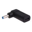 USB-C Female to 4.5x3.0mm Male Elbow Adapter Connector (Blue) - 1