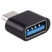 USB-C Male to USB 2.0 Female OTG Adapter for Data & Charging (Black) - 1