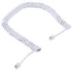 4 Core RJ11 Male-Male Spring Telephone Extension Cord 2m White - 1