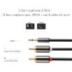 Gold Plated 3.5mm Jack to 2 RCA Male Stereo Audio Cable 1m - 4
