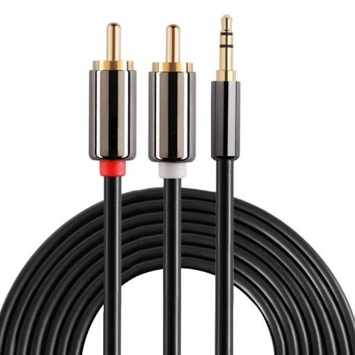 3m Gold Plated 3.5mm Jack to Dual RCA Male Stereo Cable - 1