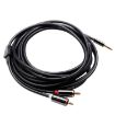 3m Gold Plated 3.5mm Jack to Dual RCA Male Stereo Cable - 2