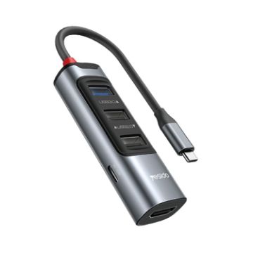 Yesido HB22 5-in-1 USB-C Multifunction Docking Station Adapter - 1