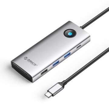 ORICO PW11-8PC 8-in-1 USB-C Docking Station, 5Gbps, Silver - 1