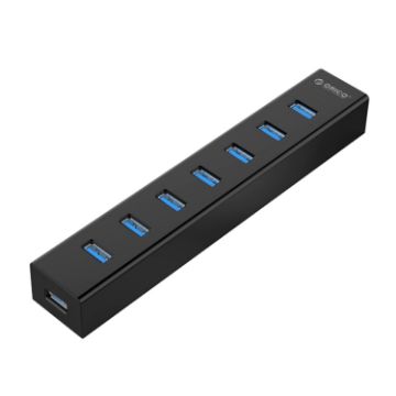 ORICO H7013-U3 7-Port USB 3.0 HUB with 1m Cable (Black) - 1