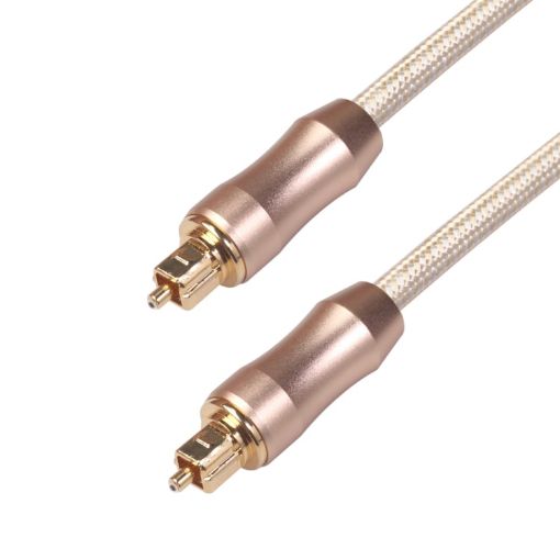 QHG02 Gold-plated Braided 1m SPDIF Toslink Fiber Optic Cable - 1