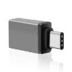 USB-C 3.1 Male to USB 3.0 Female Adapter, Aluminum Alloy (Grey) - 2
