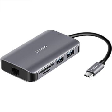 Lenovo F1-C08 8-in-1 USB-C Hub with HDMI Converter - 1