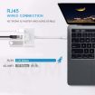 3 in 1 USB-C Male to USB + 100M RJ45 Ethernet + Type-C Adapter - 5