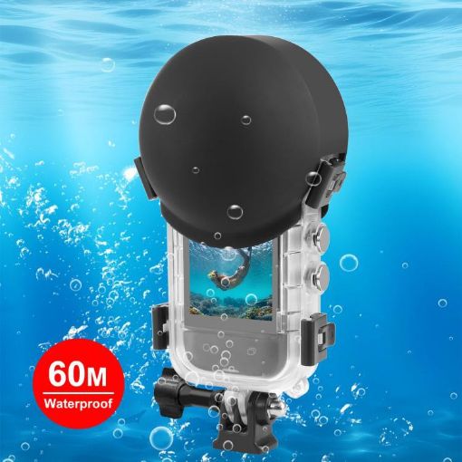 PULUZ 60m Waterproof Diving Case for Insta360 X5 with Lens Cover - 1