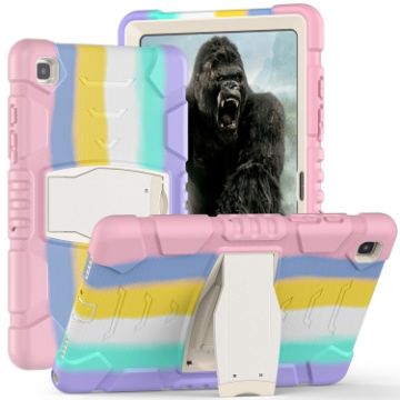 Samsung Galaxy Tab A7 T500 Shockproof Case with Holder, Pink - 1