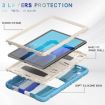 For Galaxy Tab A7 T500 Shockproof Case & Holder, Blue - 4