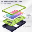 Samsung Galaxy Tab A8.0 2019 Shockproof Case with Holder, Navy/Lime - 5
