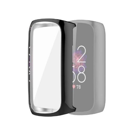 Fitbit Luxe Black TPU Electroplating Protective Case Cover - 1