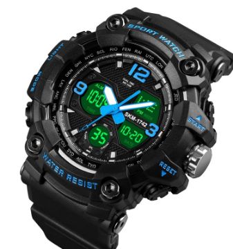 SKMEI 1742 Men's Blue LED Sports Shockproof Digital Watch - 1
