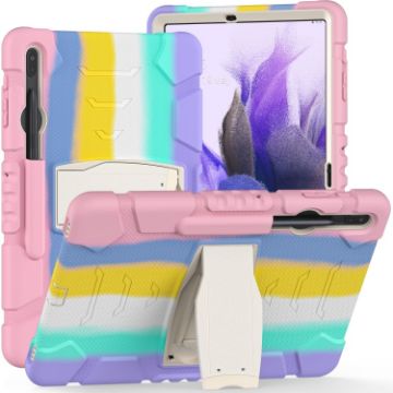 Samsung Galaxy Tab S7+/S7 FE/S8+ 3-Layer Protection Case, Pink - 1