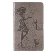 Galaxy Tab A 8.0 T290/T295 Cat Pattern Flip Leather Case, Grey - 1