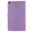 Galaxy Tab A 8.0 (2019) Woman & Cat Pattern Flip Case, Purple - 2