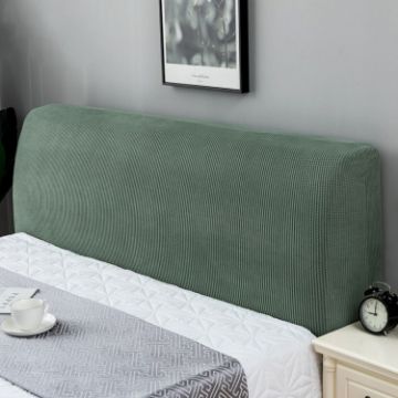 Green Polar Fleece Elastic Headboard Dust Cover, 180cm - 1