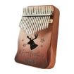 Acacia Wood 17 Tone Kalimba Thumb Piano (Brown-Reindeer) - 1