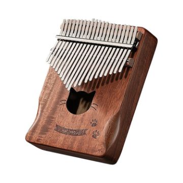 Acacia Wood 21 Tone Kalimba Thumb Piano (Coffee-Cat) - 1