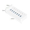 ORICO CT2U3-7AB 7-Port USB HUB with Switches, US Plug, White - 2