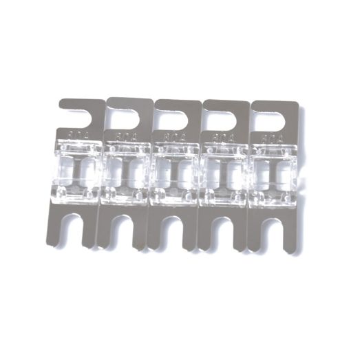 A0304 5 PCS Transparent Car Audio 80A Mini ANL Fuse Nickel Plated - 1