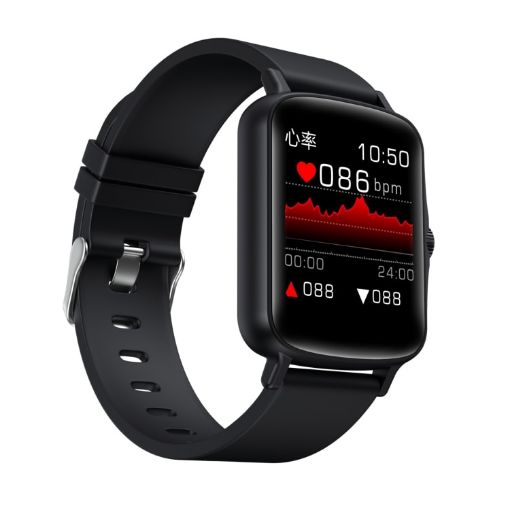 PTone 1.44" HD Touch IP67 Waterproof Smart Watch Black Monitoring - 1