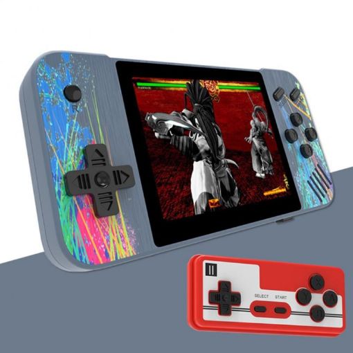 G3 Macaron 3.5" Screen Handheld Console, Dual Play, 800 Games, Grey - 1