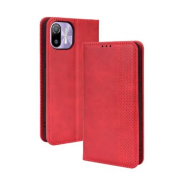 Ulefone Note 6/6P Red Retro Leather Case with Magnetic Buckle - 1