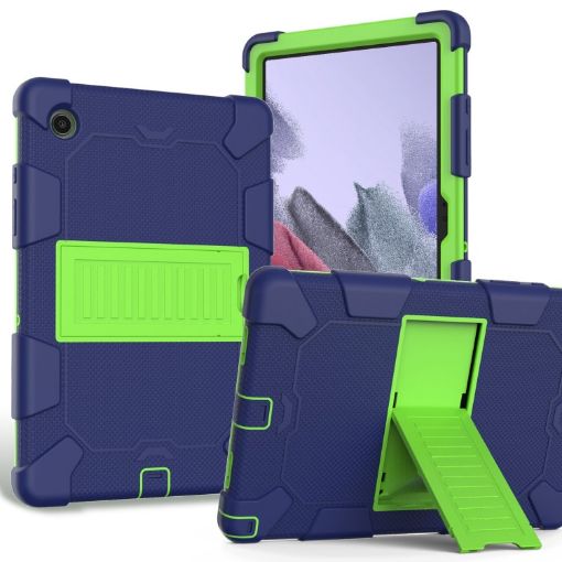 Galaxy Tab A8 10.5 2021 Robot Case, Navy Blue/Yellow Green - 1