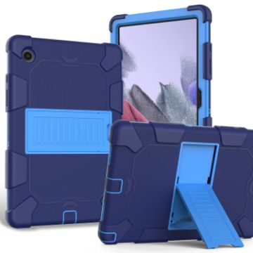 Galaxy Tab A8 10.5 2021 Dual-Color Silicone+PC Case (Navy/Blue) - 1