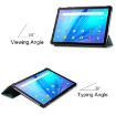 TCL Tab 10s Dark Green Leather Tablet Case with Holder - 5