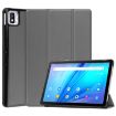 TCL Tab 10s Grey Leather Case with Three-Fold Holder Design - 1