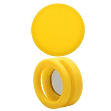 Yellow Shockproof Silicone Pet Collar Case for AirTag (35.9x35.9x19.2mm) - 1