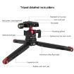 PULUZ Mini Metal Desktop Tripod with 360 Ball Head, 11-21cm Height - 4